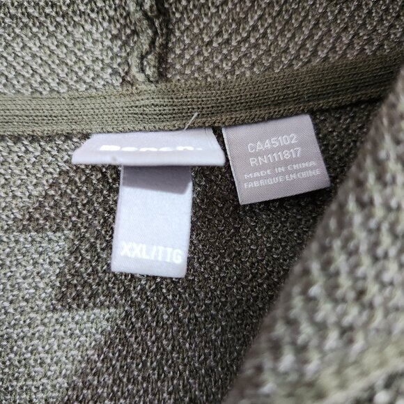 Bench Sweater Men's XXL Long Sleeve Green Pullover Hooded Long Sleeve Top - Picture 6 of 9